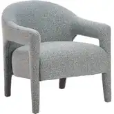 Eluma Accent Chair Dusty Teal Shearling Style Fabric