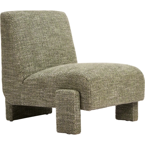 Orleen Accent Chair in Checker Green Textured Multicolor Fabric