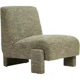 Orleen Accent Chair in Checker Green Textured Multicolor Fabric