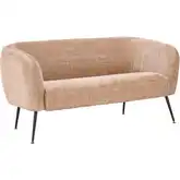 Racine Loveseat Linen Beige Chenille Fabric
