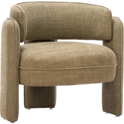 Naan Accent Chair in Artichoke Green Textured Fabric