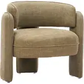 Naan Accent Chair in Artichoke Green Textured Fabric