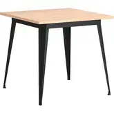 Elowen Dining Table in Natural Finish MDF & Black Steel