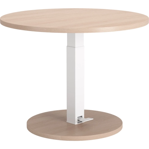 Hawley 31.50" Round Adjustable Height Dining Table in Natural Finish Veneer