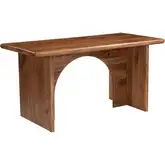 Luthien Desk in Walnut Finish Mango Wood