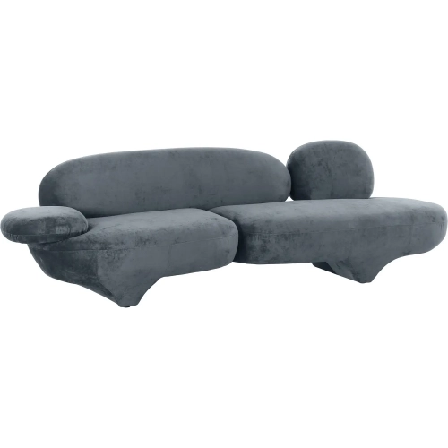 Oblak Sofa in Storm Gray Velvet