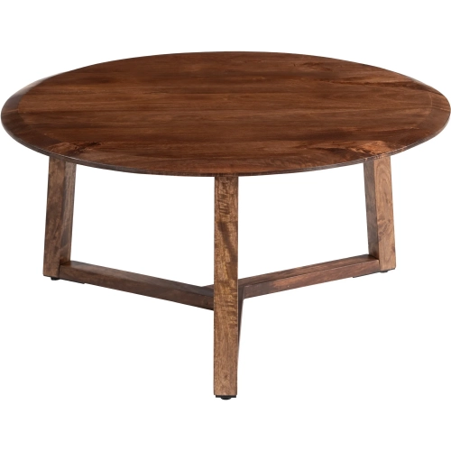Macaria Coffee Table in Walnut Finish Mango Wood