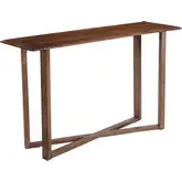 Macaria Console Table in Walnut Finish Mango Wood