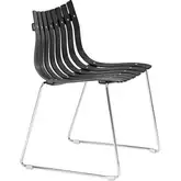 Beaufort Dining Chair in Black Wood & Chrome Steel (Set of 2)