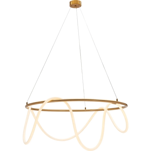 Wiber Ceiling Lamp in Brass Steel & White Silicone