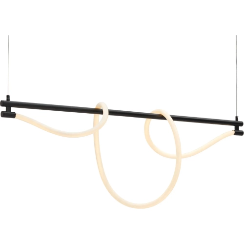 Adder Ceiling Lamp in Black Steel & White Silicone