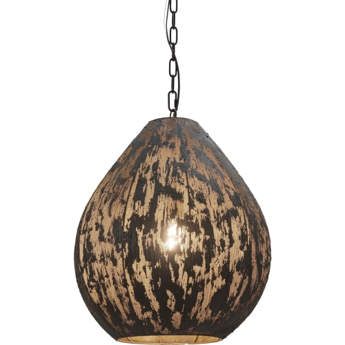 Koza Ceiling Pendant Lamp in Black Shade & Black Steel