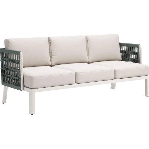 Sunbath Outdoor Dining Chair in Off White Fabric & Aluminum (Set of 2)