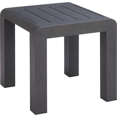 Rolig Outdoor Side Table in Black Aluminum