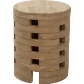 Mado Outdoor Side Table in Natural Finish Acaica Wood