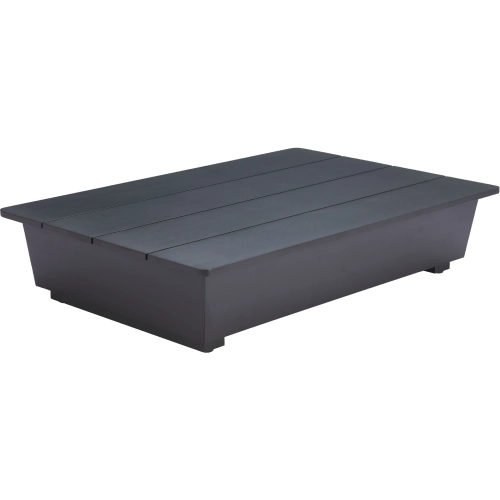 Tien Outdoor Coffee Table in Gray Aluminum