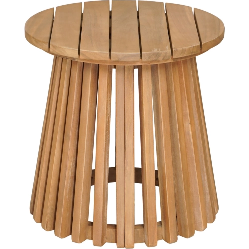 Zahara Outdoor Side Table in Natural Finish Solid Acacia Wood
