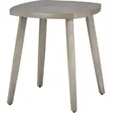 Foret Outdoor Side Table in Brown Faux Wood Aluminum