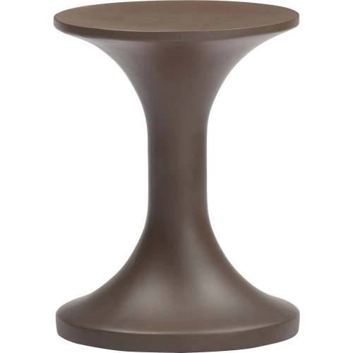 Arka Outdoor Side Table in Brown Faux Terrazzo Poly Cement