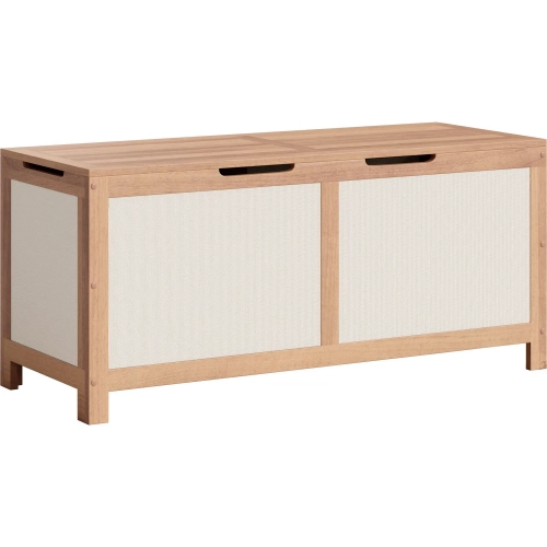 Valtan Storage Chest in Natural Acacia Wood & Neutral Textilene