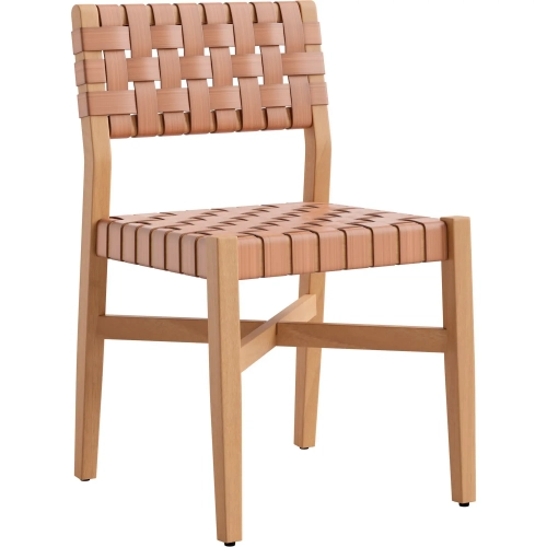 Mizuya Outdoor Dining Chair in Brown PE Rattan Weave & Wood