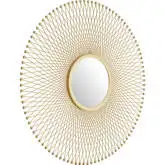 Glow Round Mirror in Gold Finish